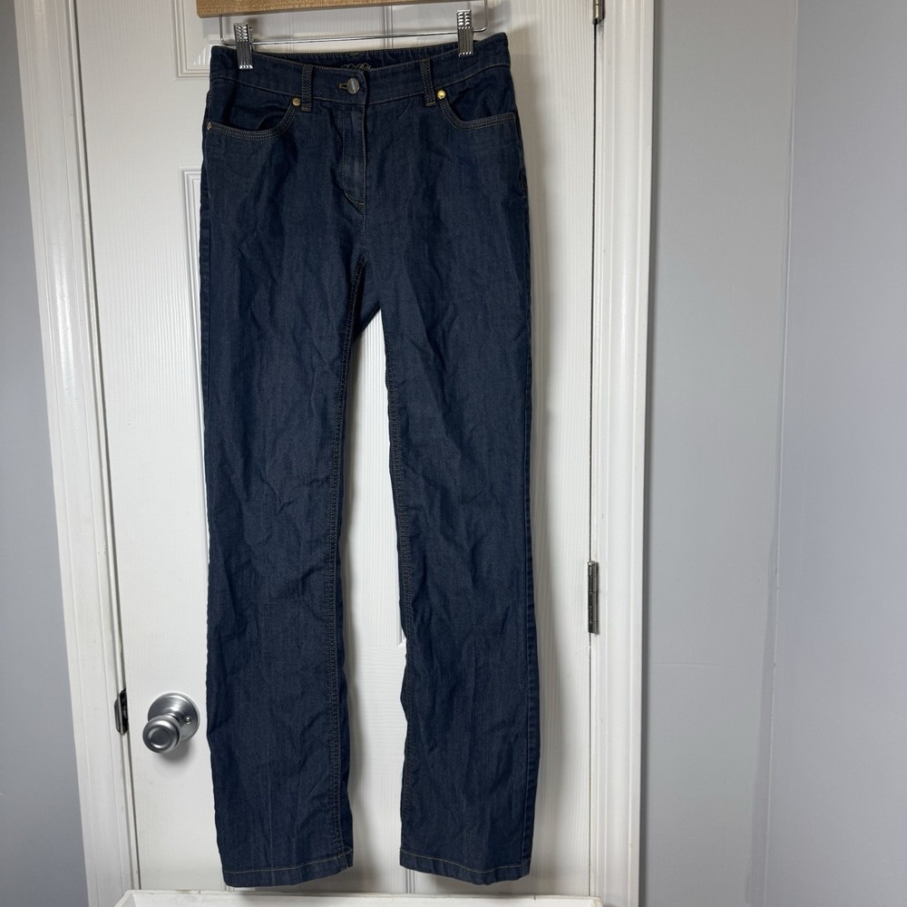 Brooks Brothers Jeans Womens 0 Dark Wash Straight Stretch Premium Denim Low Rise